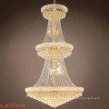 Empire lustre de long lobby, hôtel cristal suspendu souper grande lampe-62038